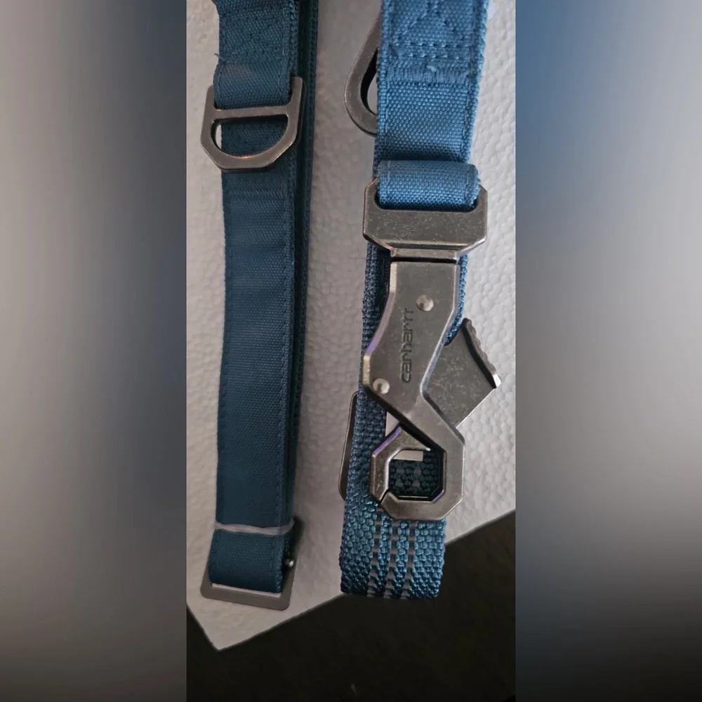 Carhartt Teal Field Dog Collar (L) and Carhartt Teal Field Leash (L)